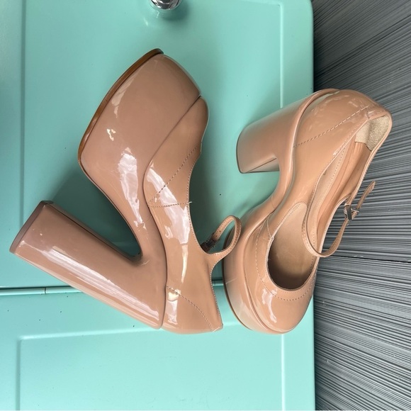 Shutz Nude Zayne Platform Mary Janes 8.5 - Picture 7 of 11